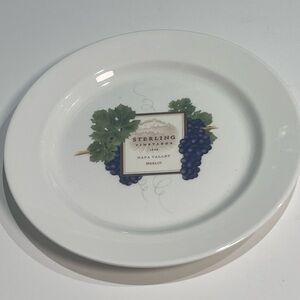 NWT 1999 Vintage Wedgwood Grand Gourmet Sterling Vineyards Merlot Dinner Plate